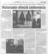 Historiador ofreció conferencia