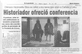 Historiador ofreció conferencia