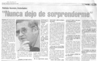 "Nunca dejo de sorprenderme" (entrevistas)