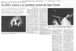 Alsino vuelve a la cartelera teatral de Sala Triarte