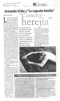 Armando Uribe y "La asgrada familia" cometen herejía