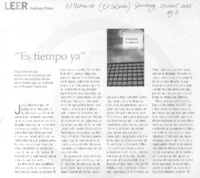 "Es tiempo ya"