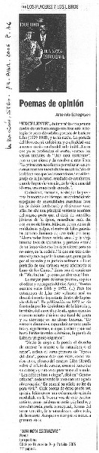 Poemas de opinión