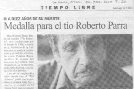Medalla para el tío Roberto Parra