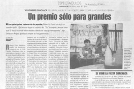 Un Premio sólo para grandes