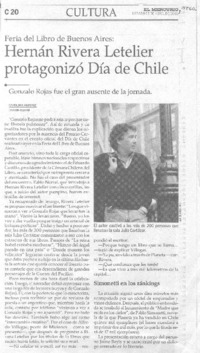 Hernán Rivera Letelier protagonizó Día de Chile