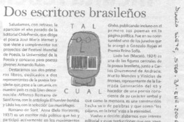 Dos escritores brasileños