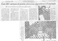 Con 261 versos el poeta "Ancoa" agradece a Copiapó