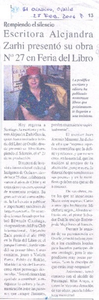 Escritora Alejandra Zarhi presentó su obra No. 27 en Feria del Libro