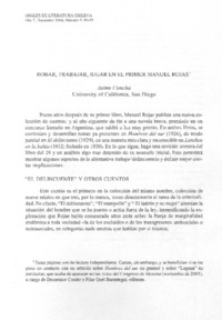 Robar, trabajar, jugar en el primer Manuel Rojas