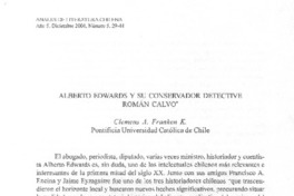 Alberto Edwards y su conservador detective Román Calvo