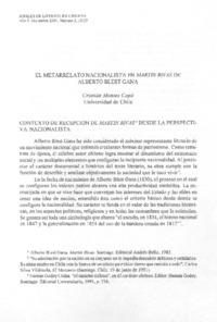 El metarrelato nacionalista en Martín Rivas de Alberto Blest Gana