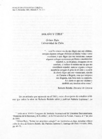 Bolaño y Chile