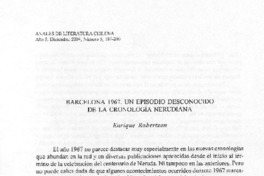 Barcelona 1967, un episodio desconocido de la cronología nerudiana