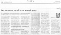 Notas sobre escritores americanos