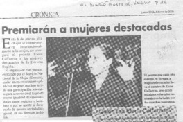 Premiarán a mujeres destacadas