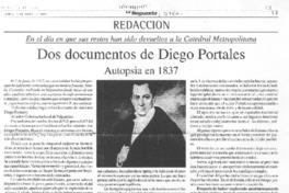 Dos documentos de Dirgo Portales