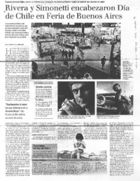 Rivera y Simonetti encabezaron Día de Chile en Feria de Buenos aires