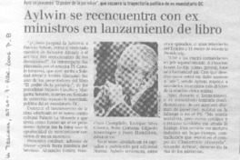 Aylwin se reencuentra con ex ministros en lanzamiento de libro
