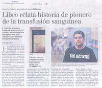 Libro relata historia de pionero de la trasfusión sanguínea