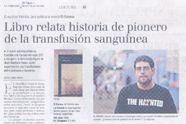 Libro relata historia de pionero de la trasfusión sanguínea