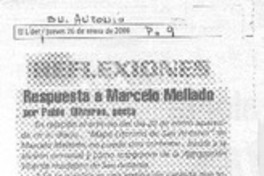 Respuesta a Marcelo Mellado