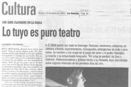 Lo tuyo es puro teatro