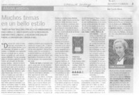 Muchos temas en un bello estilo