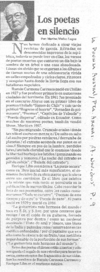 Los poetas del silencio