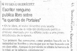 Escritor renguino publica libro sobre "la querida de Portales"