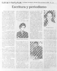 Escritura y periodismo