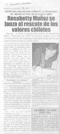 Rosabetty Muñoz se lanza al rescate de los valores chilotes (entrevistas)