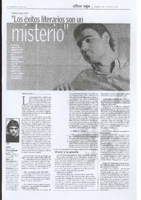 Pablo Simonetti: "Los éxitos literarios son un misterio" (entrevistas)