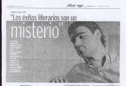 Pablo Simonetti: "Los éxitos literarios son un misterio" (entrevistas)