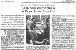 De la casa de fonolas a la casa de los espíritus