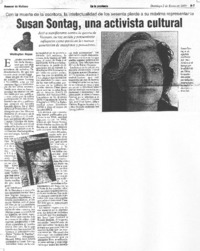 Susan Sontag, una activista cultural