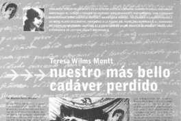 Teresa Wilms Montt nuestro más bello cadáver perdido