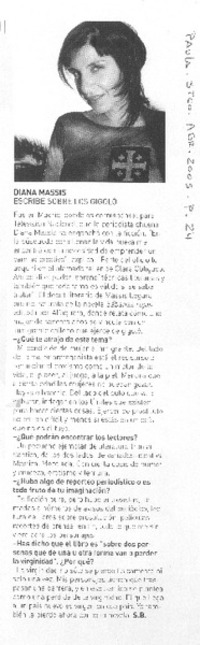 Diana Massis escribe sobre los gigoló (entrevistas)