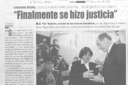 "Finalmente se hizo justicia"