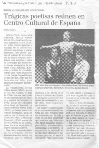Trágicas poetisas reúnen en Centro Cultural de España