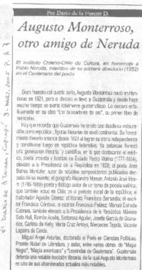 Augusto Monterroso, otro amigo de Neruda