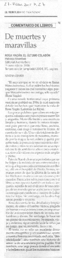 De muertes y maravilla