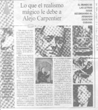 Loque el realismo mágico le debe a Alejo Carpentier