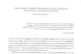 Identidad y globalización en Manuel Castells: hacia una nueva articulación