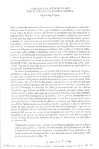 La Desarticulación de la voz: Pablo Neruda y el poema en prosa