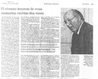 El Sinuoso trayecto de unas memorias escritas dos veces
