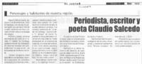 Periodista, escritor y poeta Claudio Salcedo
