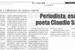 Periodista, escritor y poeta Claudio Salcedo
