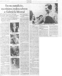 En su natalicio, escritores redescubren a Gabriela Mistral (entrevistas)