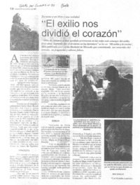 "El Exilio nos dividió el corazón"